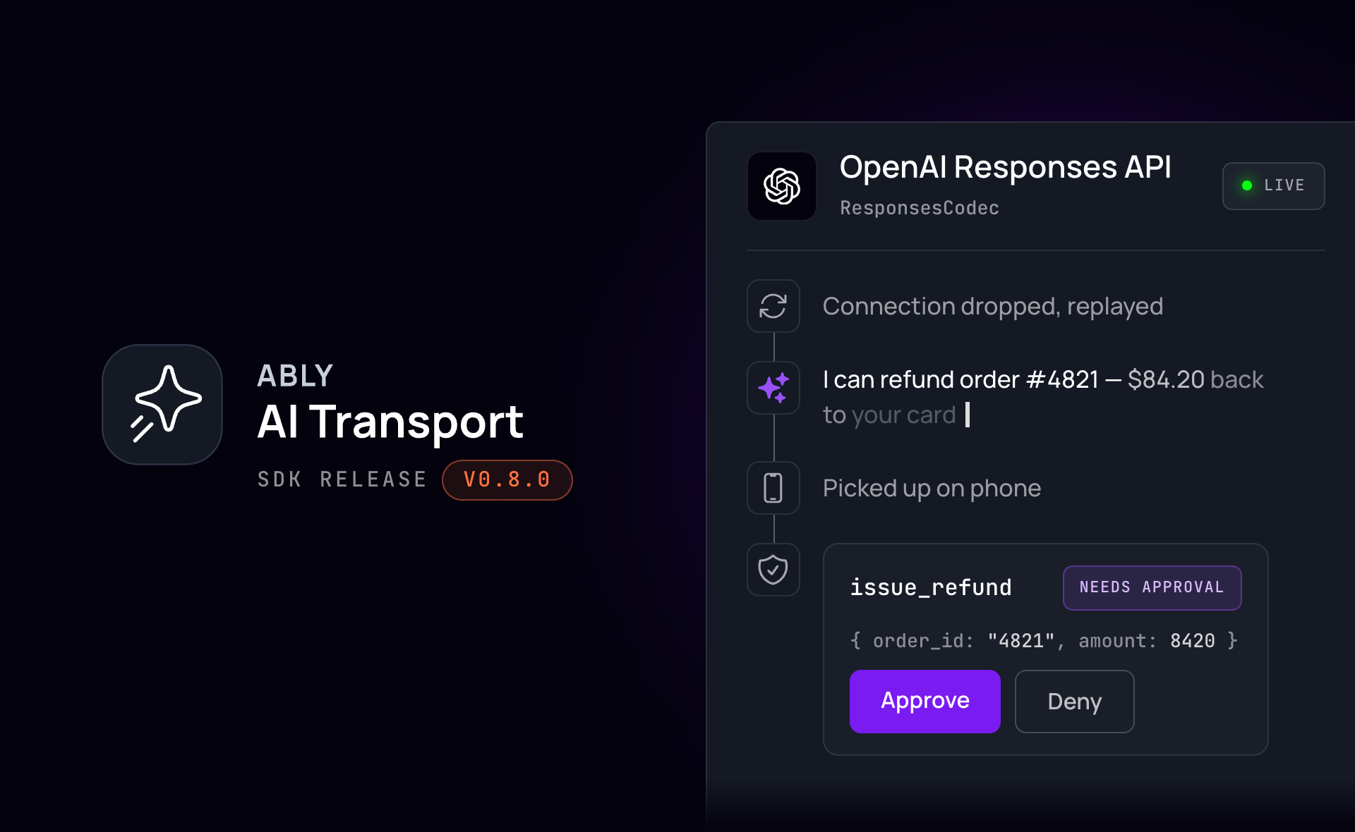 Add resumable streaming and reliable tool calling to your OpenAI agent